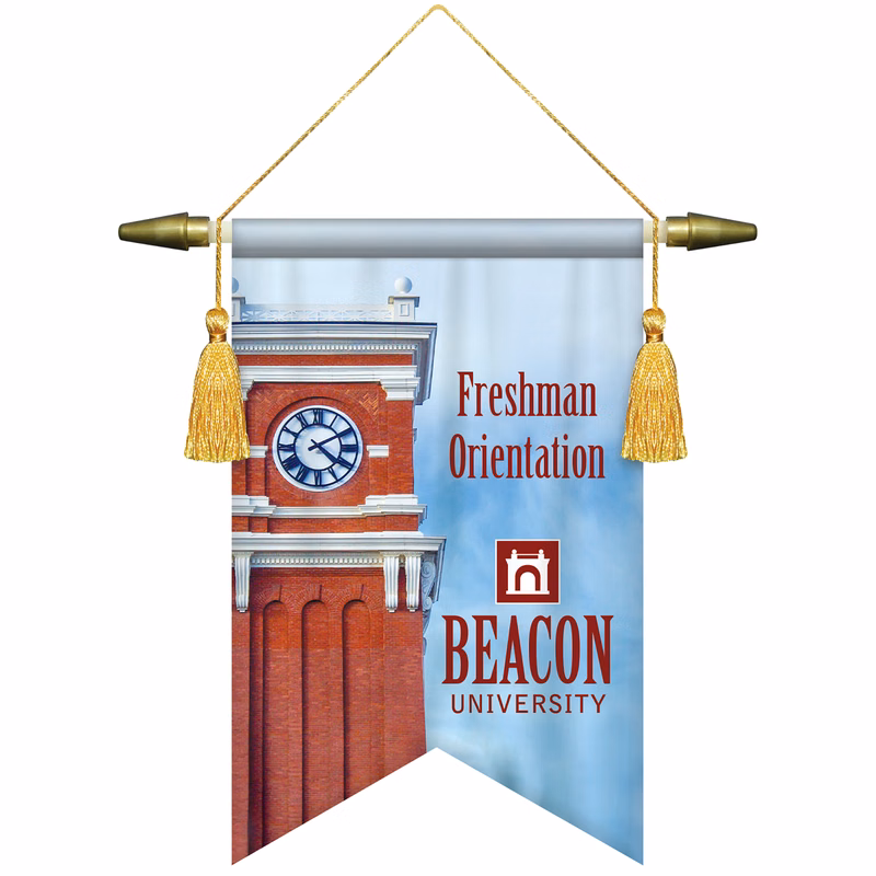 7" x 10" Podium Banner, Angle Cut / No Fringe