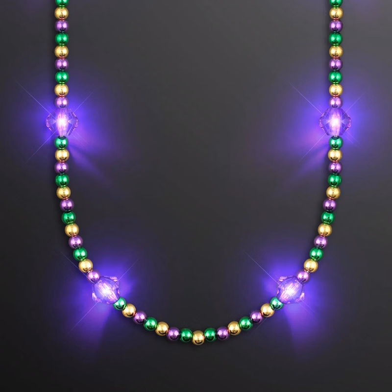 Royal Purple Light Jewels Mardi Gras Beads