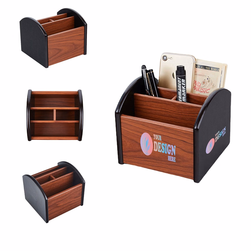 Desk Organizer Wood Pen Holder