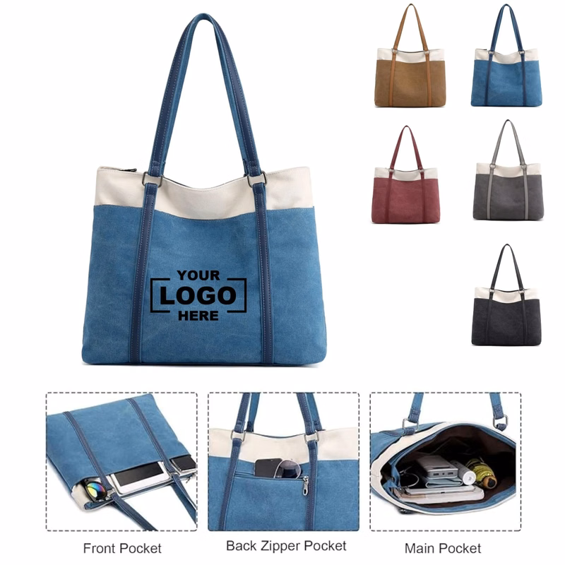 Large Capacity Multi Pocket Canvas Bag Free Shipping
