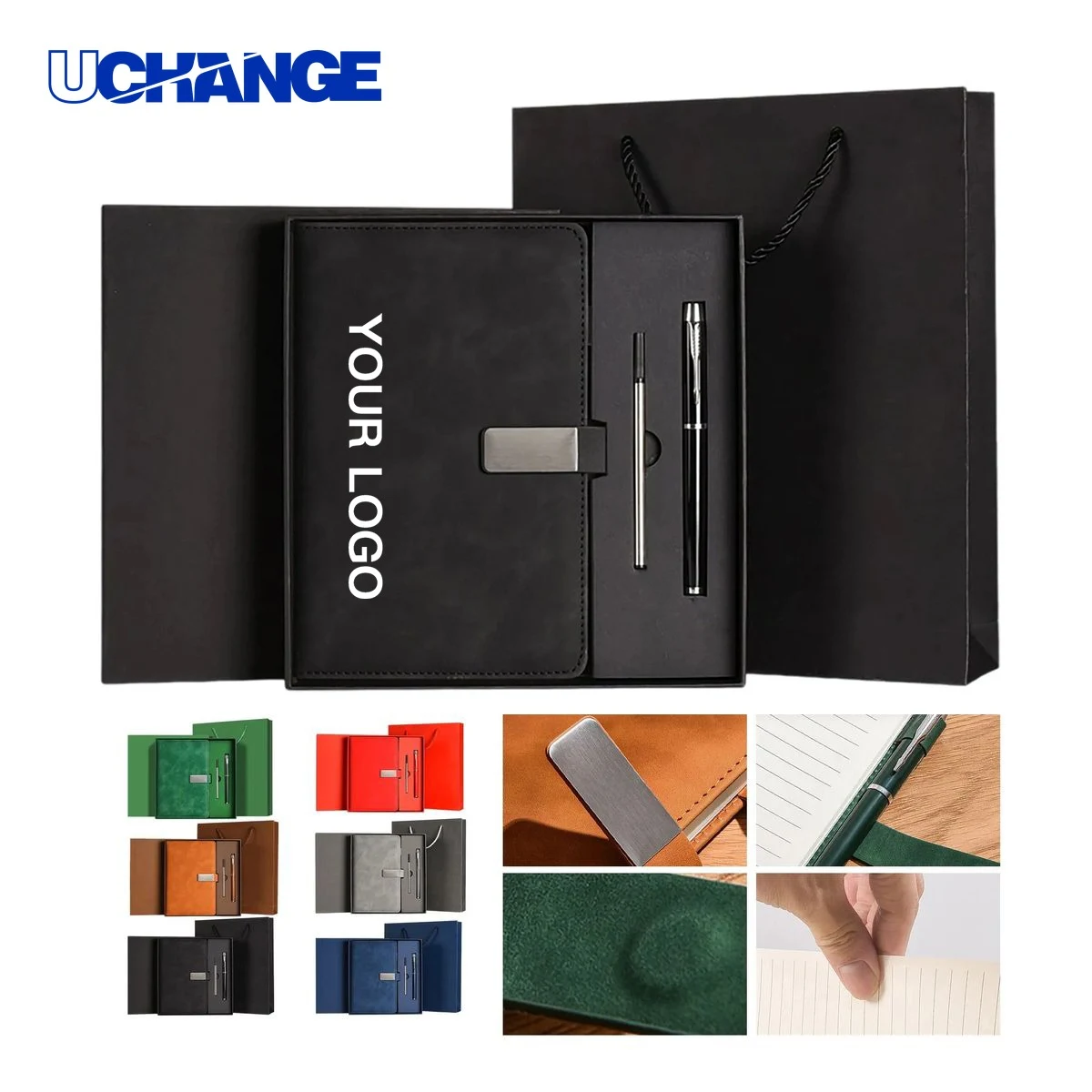 Office Gift Set Kit with A5 Notebook and Pen Personalized 1