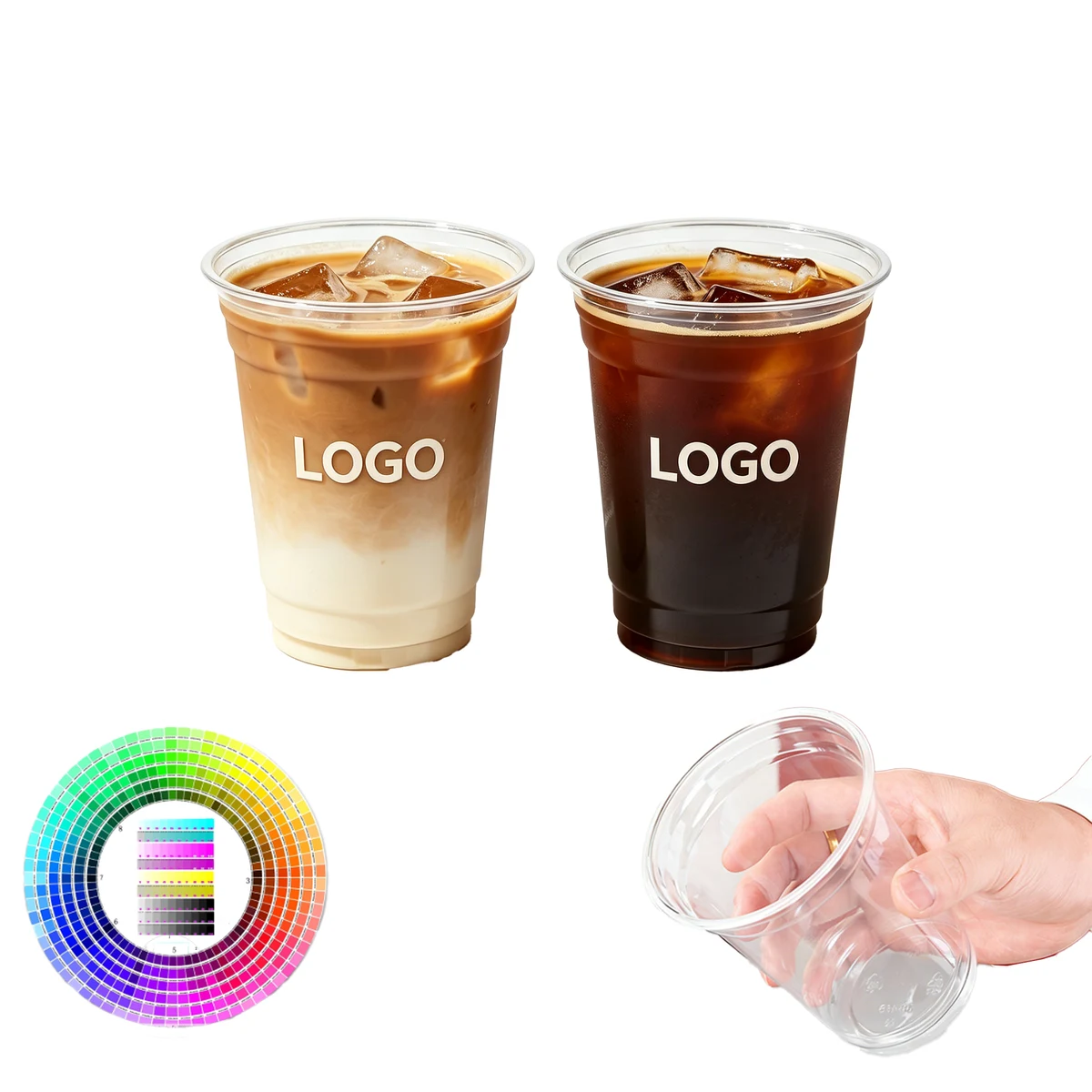 Clear 16oz PET Disposable Drinking Cup 1