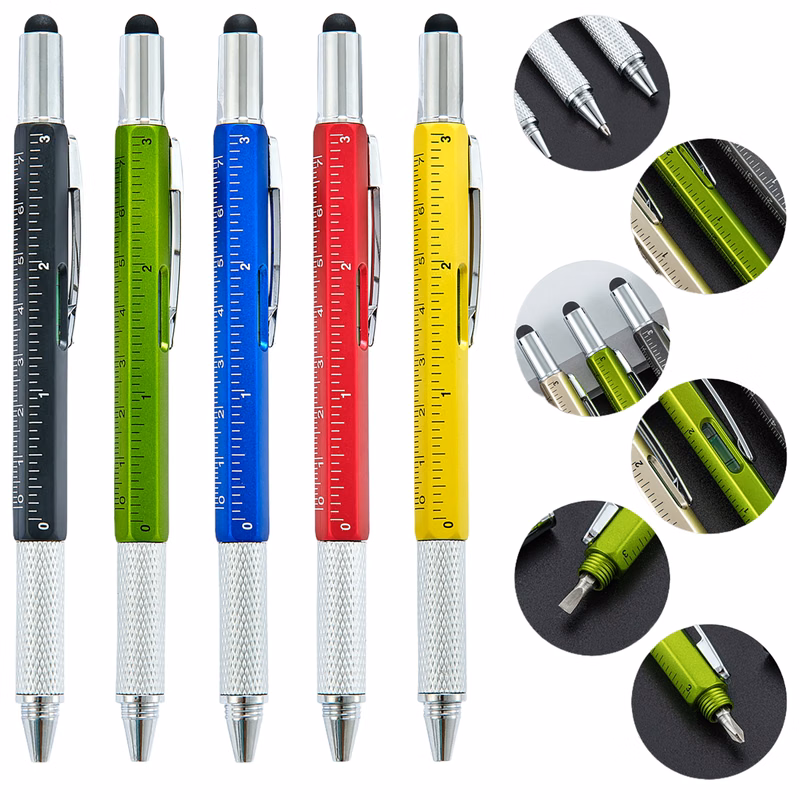Multifunction Stylus Pen with Bubble Level Measurement