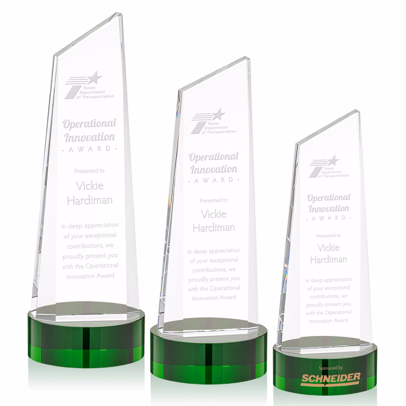 Belmont Tower Award on Stanrich Base - Green