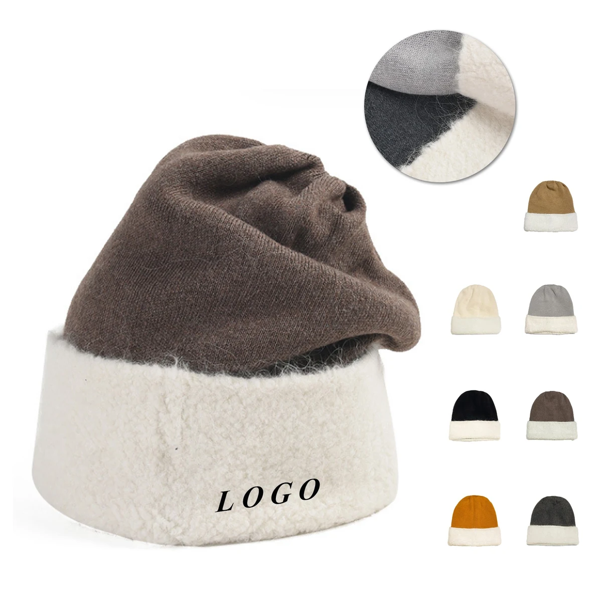 Fluffy Knitted Beanie Hat 1