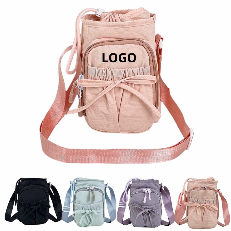 Lightweight Crossbody Bag Bottle Carries With Drawstring