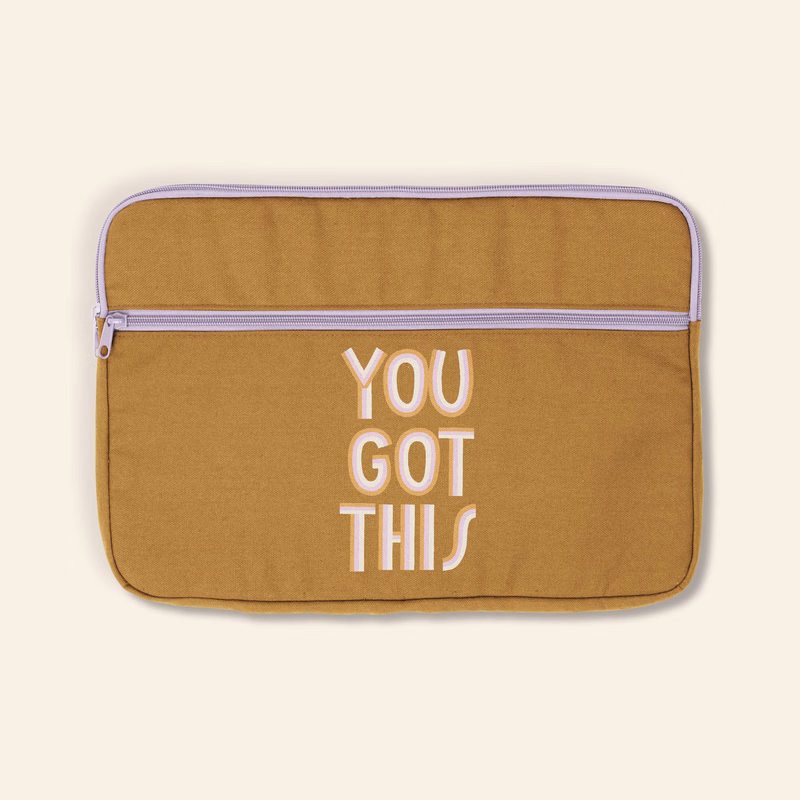 ZIPPERED POCKET LAPTOP SLEEVES - COLORED CANVAS - LARGE - 15"