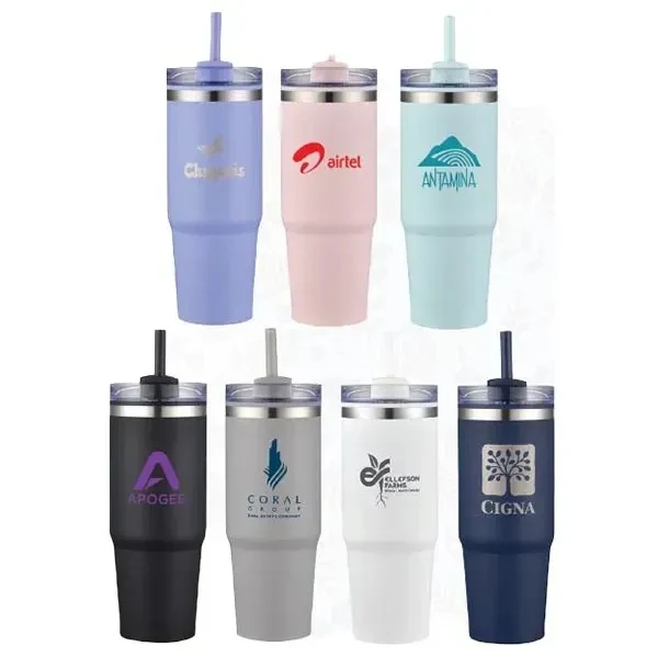 30 Oz. Savvy Tumbler with Straw 1