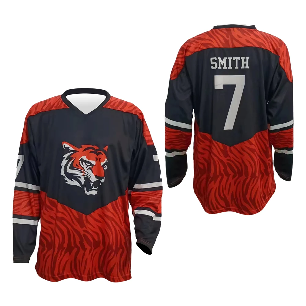 Men's Hockey V-Neck Butterfly Mesh Jersey 1