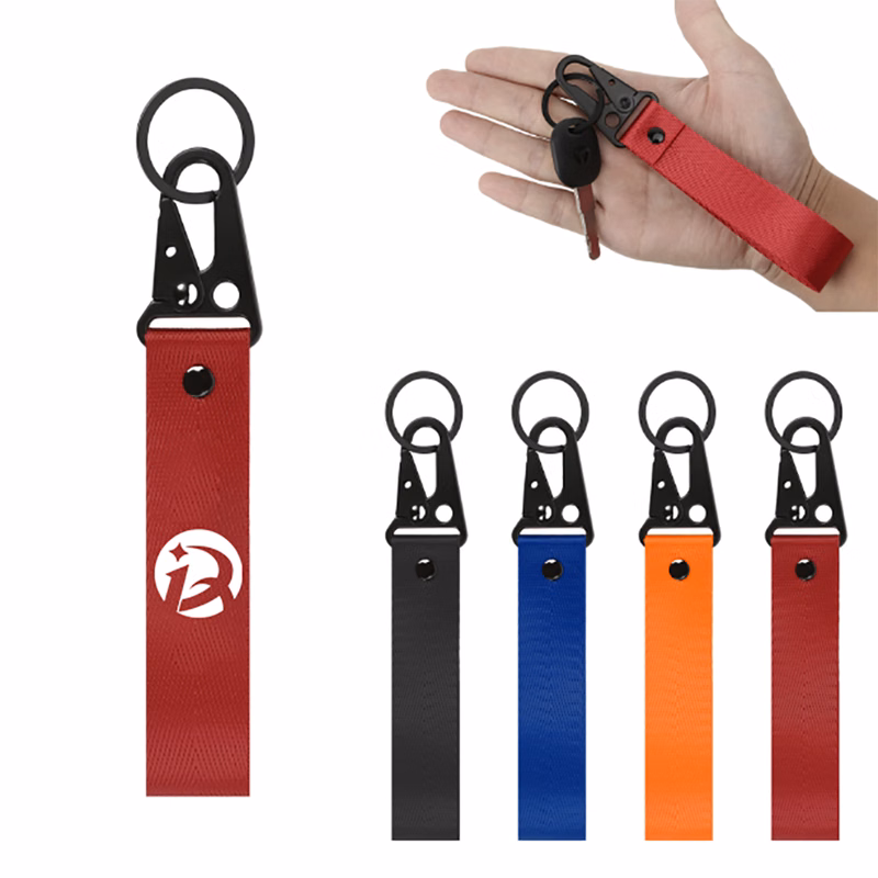 Nylon Wrist Strap Keychain Hawkbill Buckle