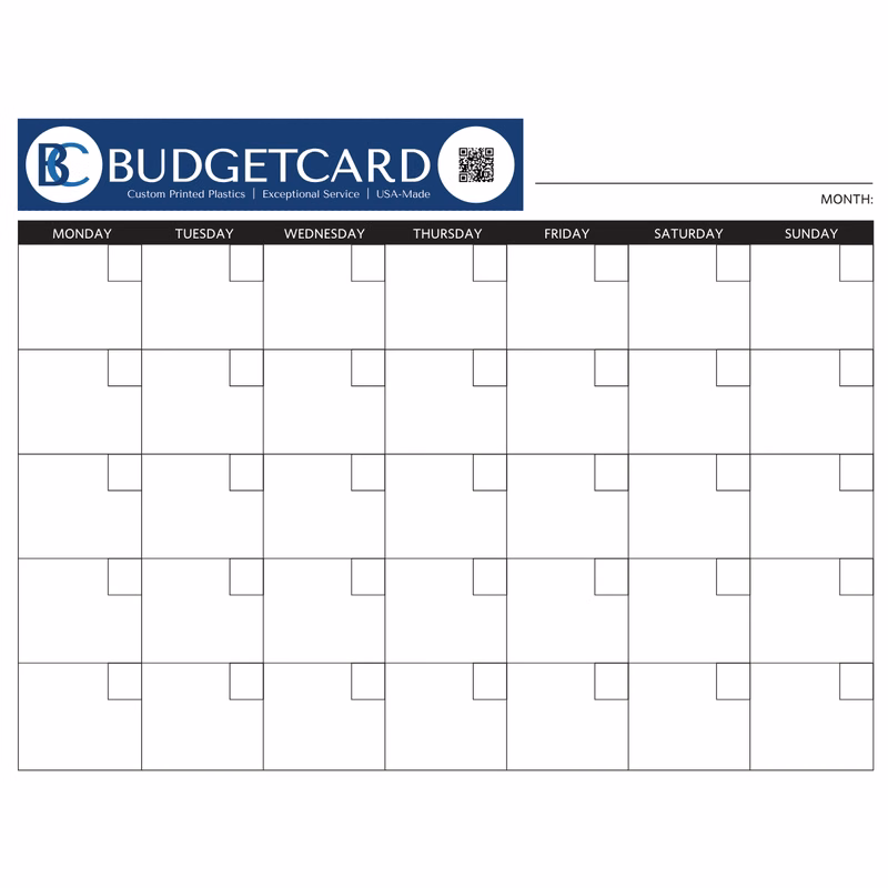 Wall Calendar, Small Dry Erase