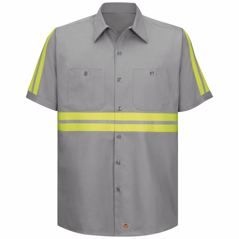 Red Kap® Short Sleeve Enhanced Visibility Cotton Work Shirt