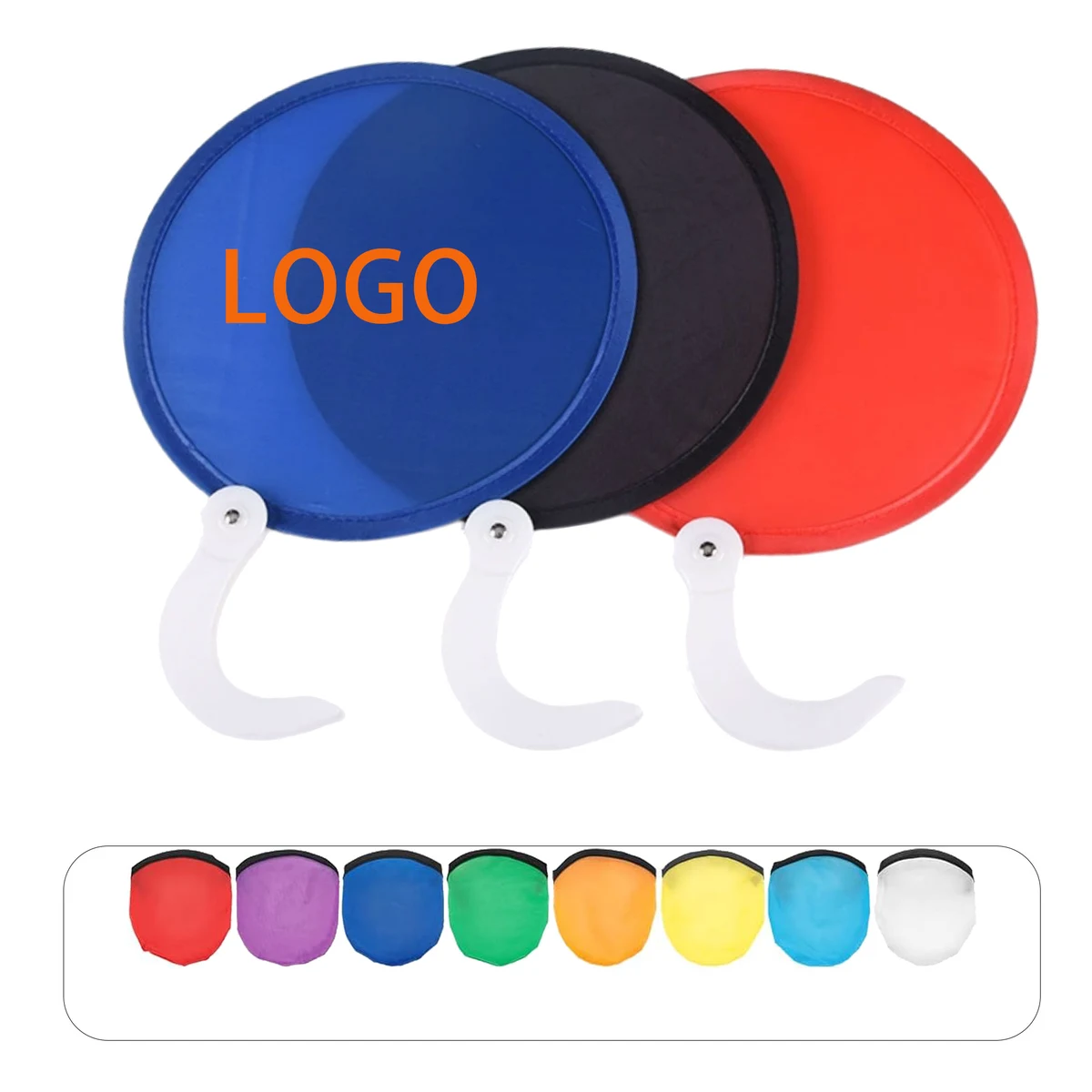 Collapsible Outdoor Hand Held Circular Folding Fan 1