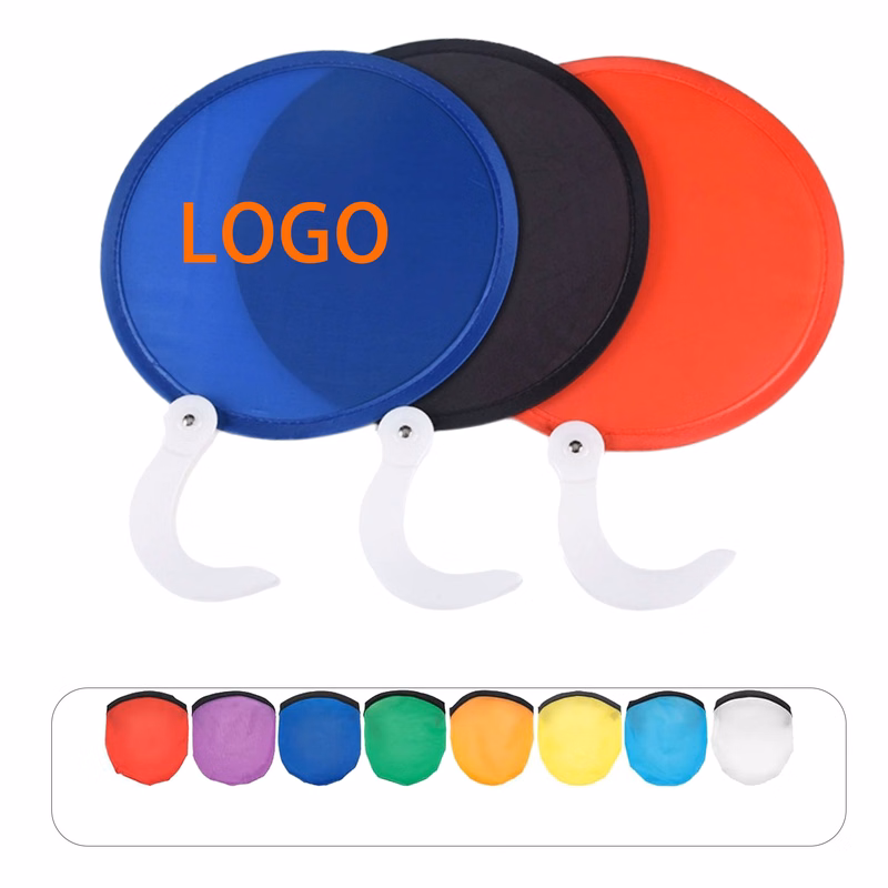 Collapsible Outdoor Hand Held Circular Folding Fan