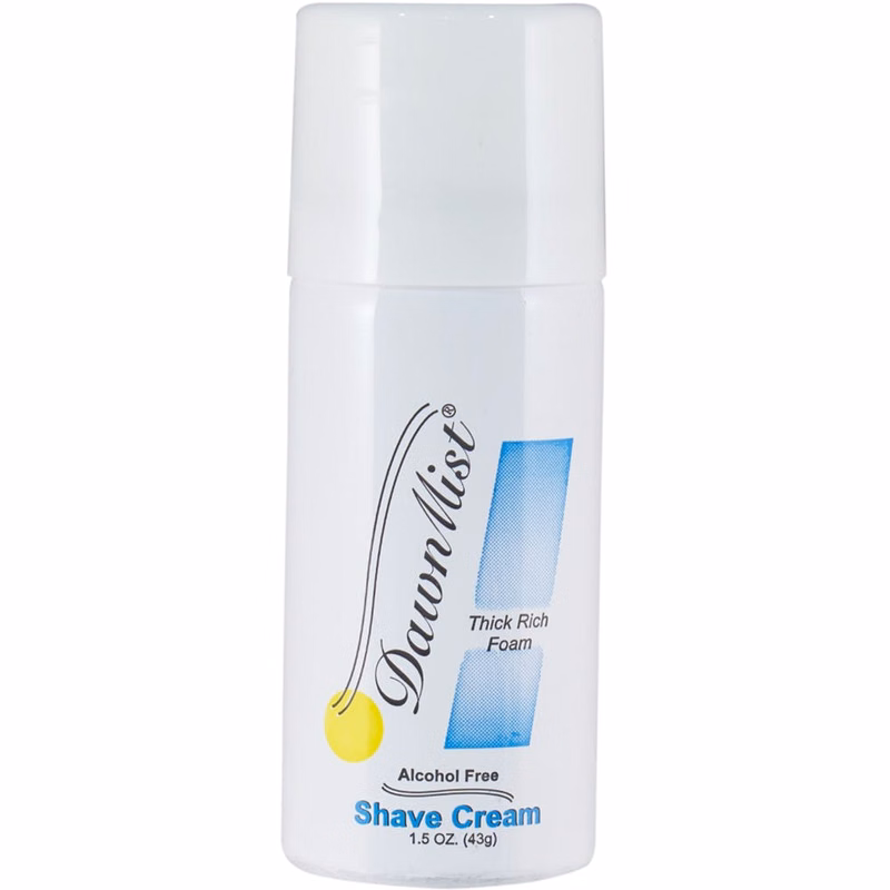 DawnMist Shave Cream - 1.5 oz Aerosol Rich Formula