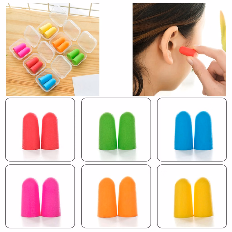 Foam Earplug Soundproof Slow Rebound Ear Plugs In Case