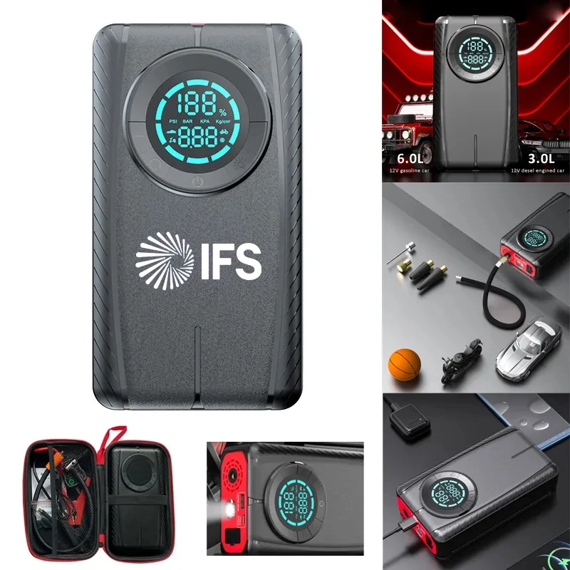 Portable Emergency Car Jump Starter with Air Compressor 1