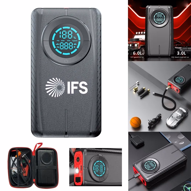 Portable Emergency Car Jump Starter with Air Compressor