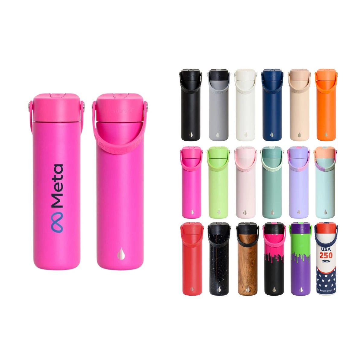 Elemental® Core Series 24oz Stainless Steel Water Bottle - Vacuum Insulated - BPA-Free and Lead-Free 1