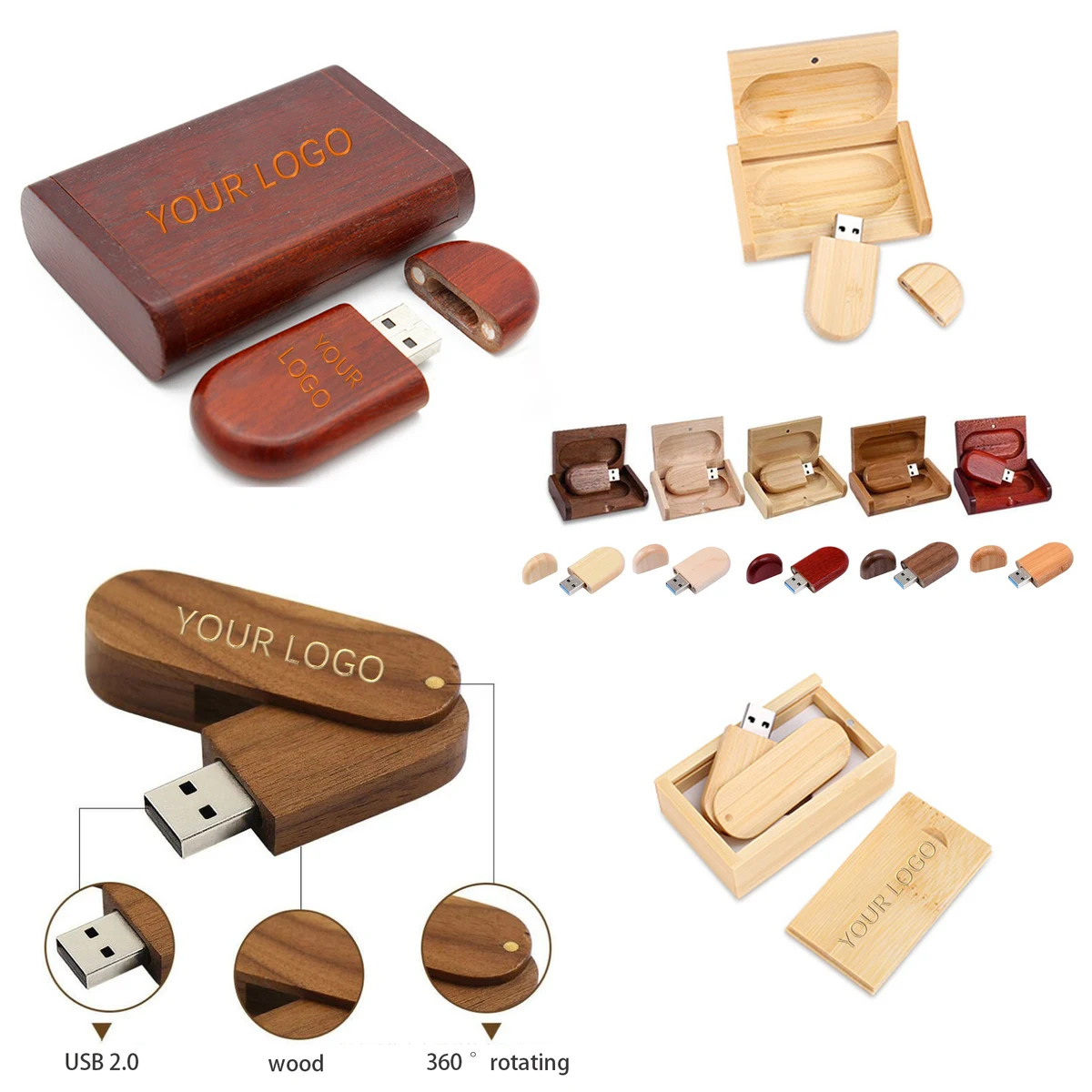 Bamboo Wood USB Flash Drive 1