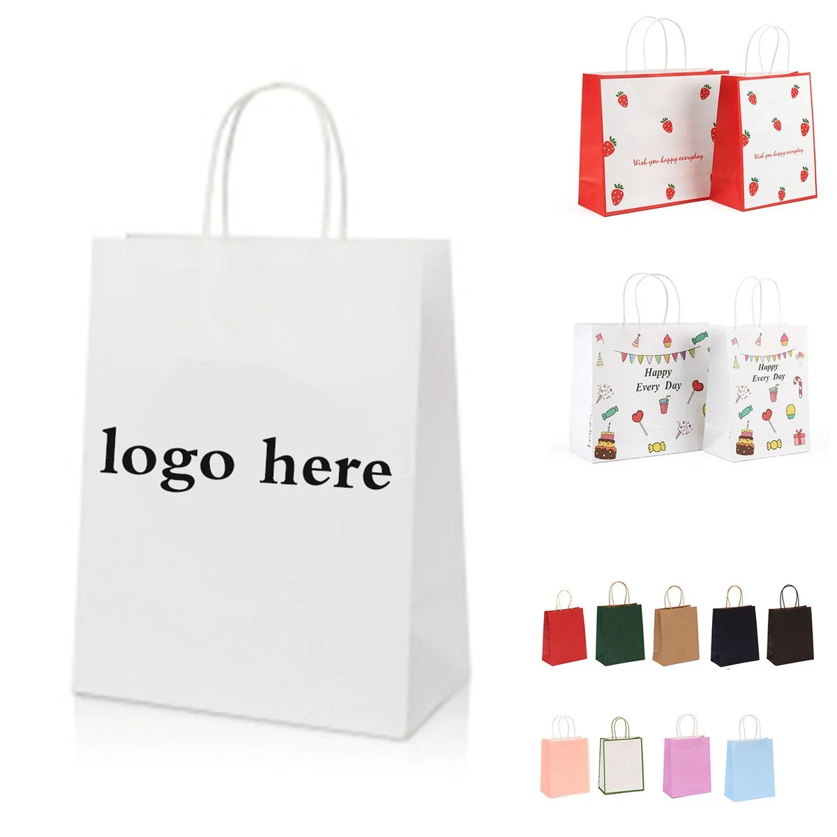 Eco-Friendly White Kraft Paper Tote
1