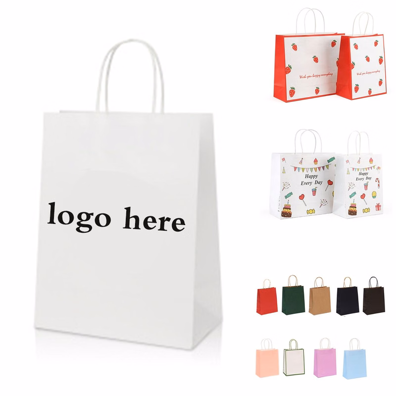 Eco-Friendly White Kraft Paper Tote