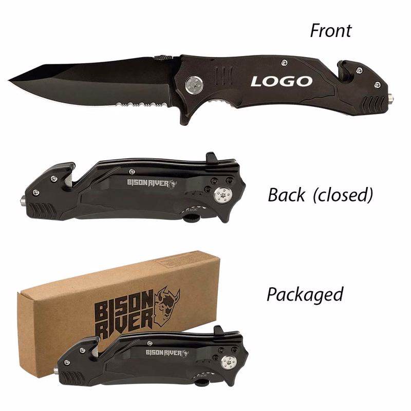Black Anodized Aluminum Rescue Knife