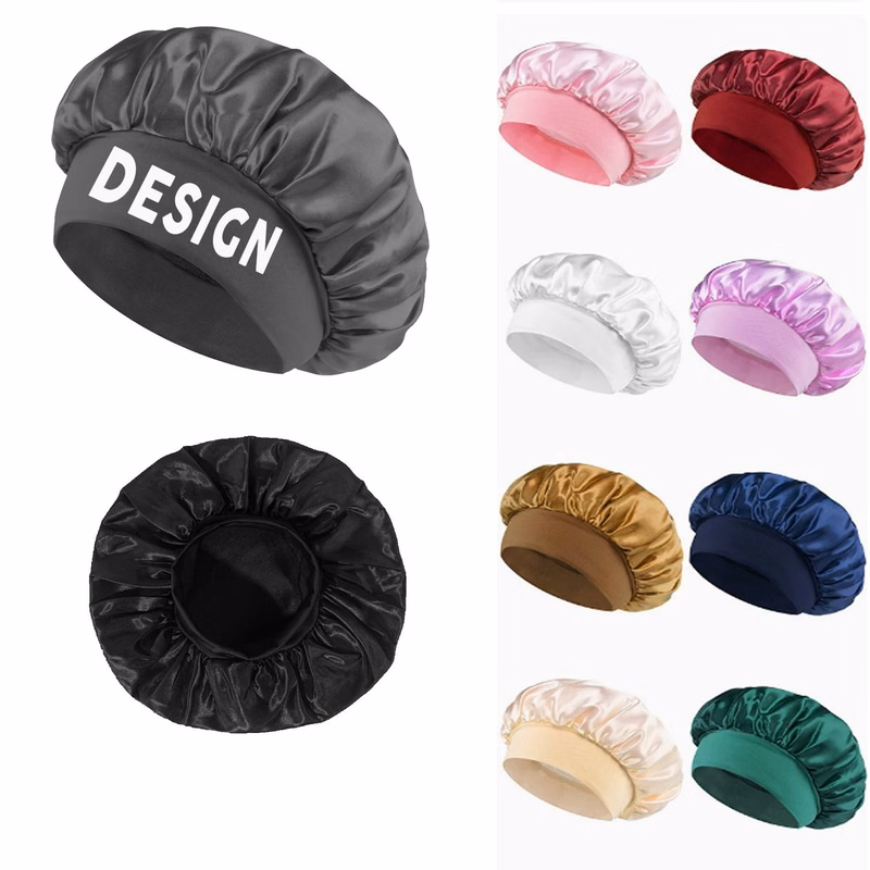Reusable Solid Color Shower Cap for Adults