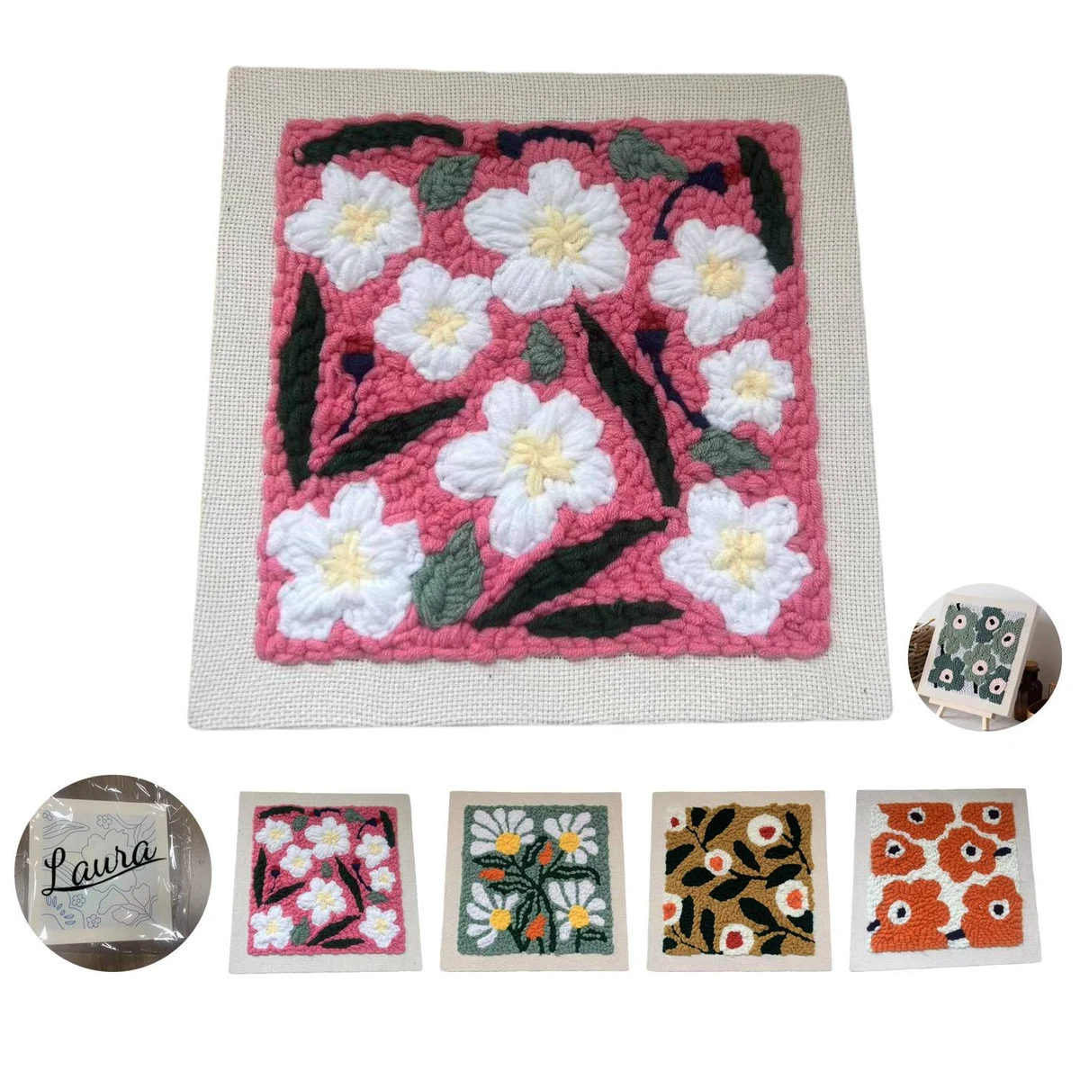 DIY Punch Needle Embroidery Kit w/ Frame 1