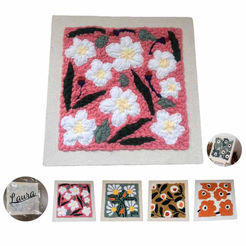 DIY Punch Needle Embroidery Kit w/ Frame