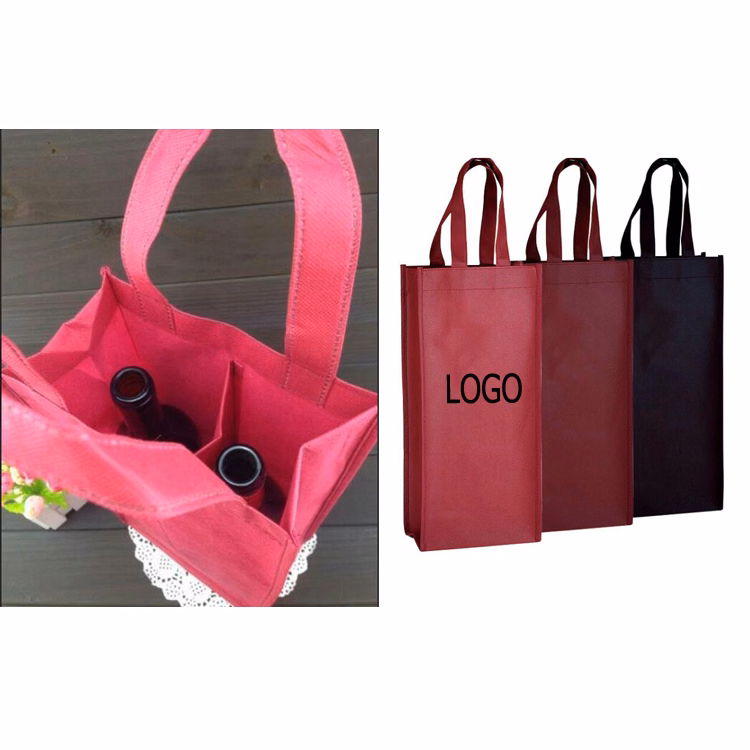 80G Non Woven 2 Bottle Wine Bag