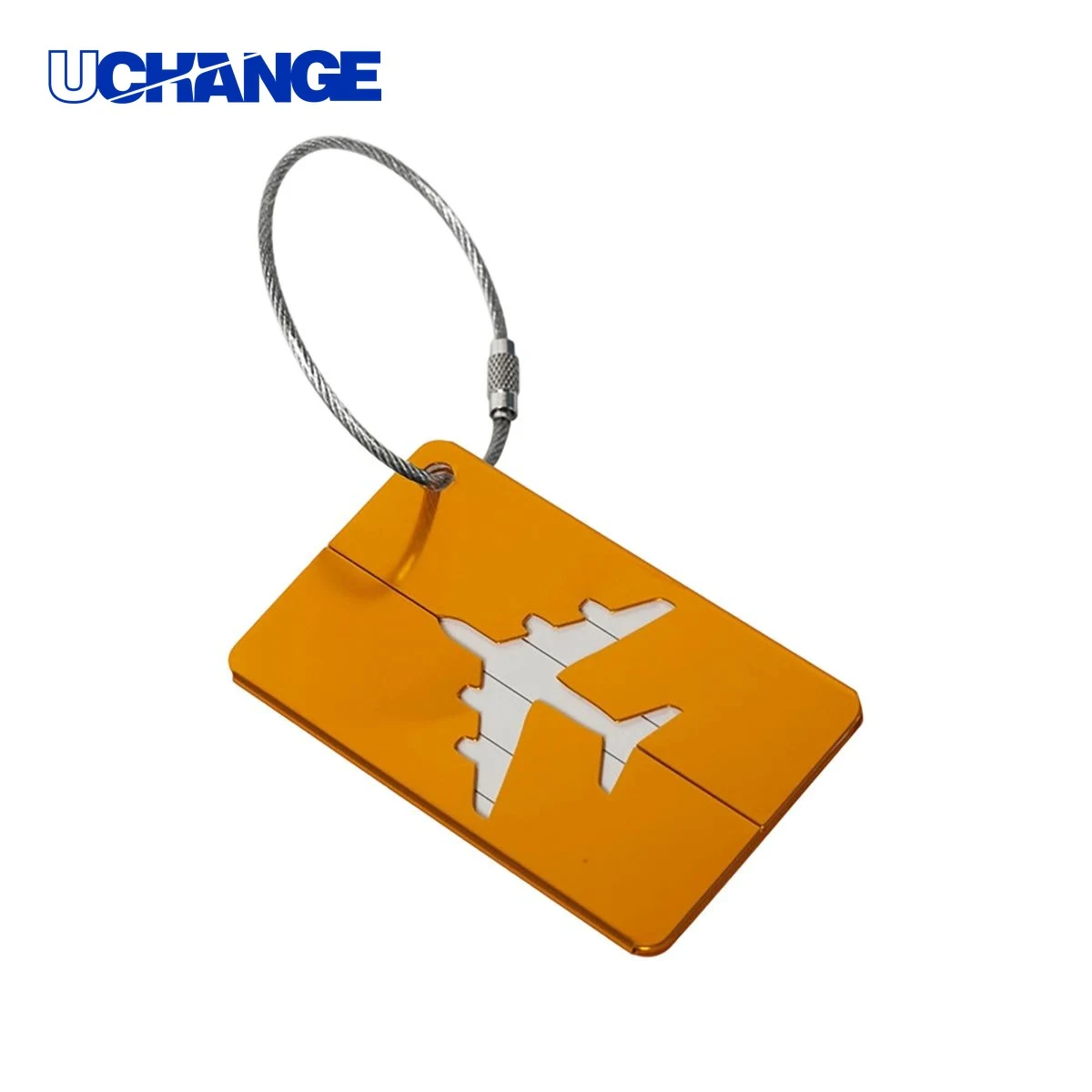 Aluminum Alloy Luggage Tag with Stainless Loop and Name Card 1