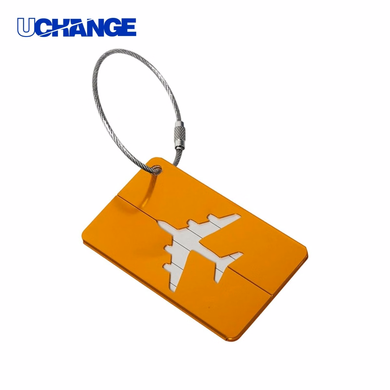 Aluminum Alloy Luggage Tag with Stainless Loop and Name Card