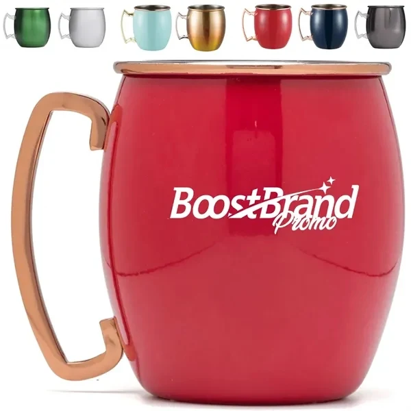 Custom Stainless Steel Moscow Mule Mug with Plated Handle — Premium Barware Gift 1