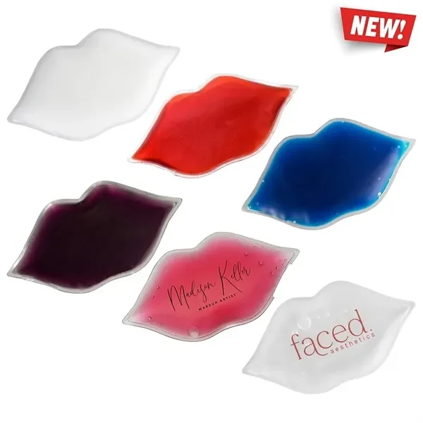 Custom 4.25 Inch Lips Shaped Gel Cold Pack Reusable — Healthcare Therapy Gift 1