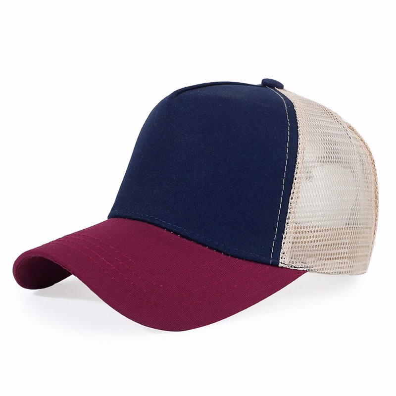 Stock Multi-Tone Cotton 5-Panel Trucker Cap