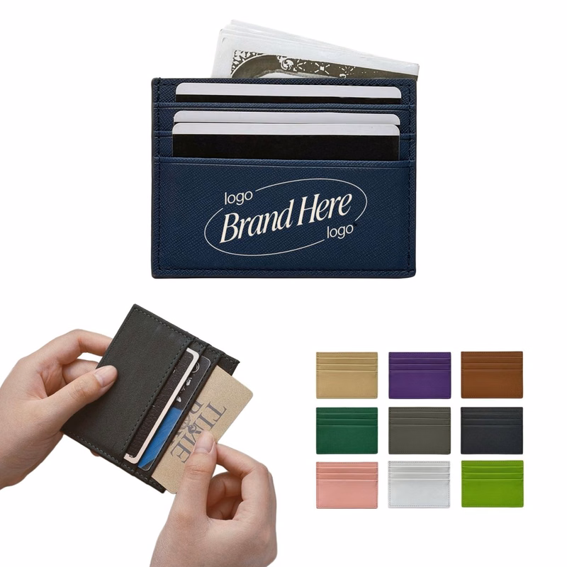PU 6 cards Dual Sided Card Case