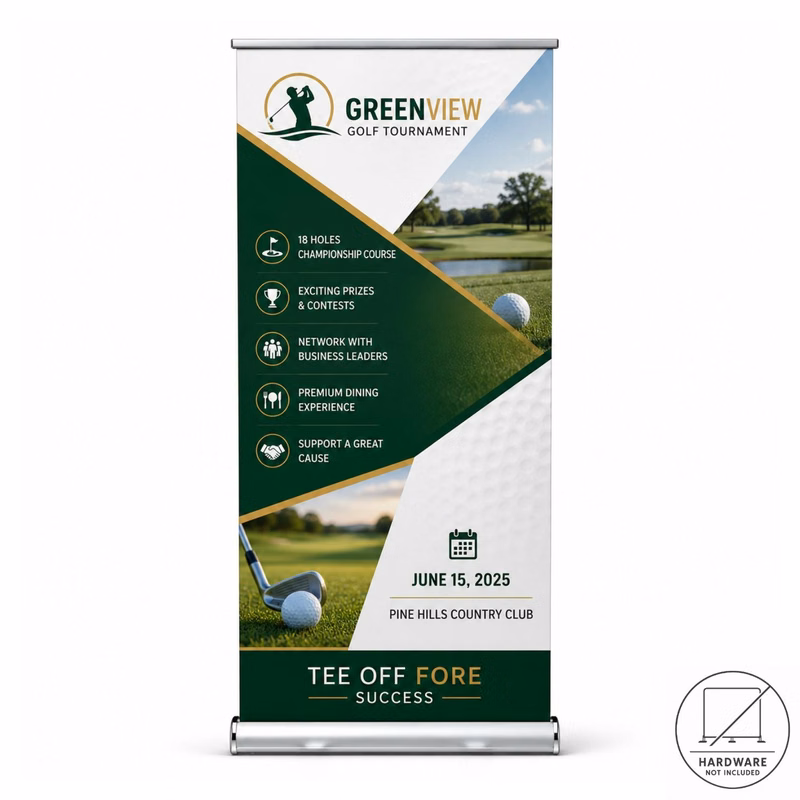 24Hr Express Ship - Replacement Graphics, 33.5x79, for Deluxe Wide Base Retractable Banner