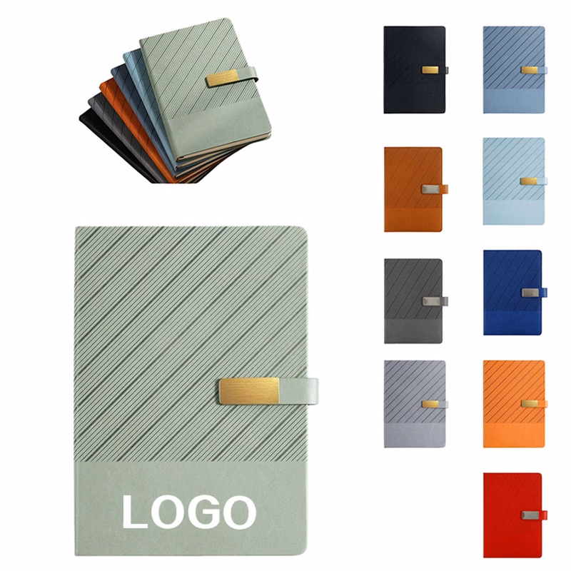 A5 Twill Notebook with Snap Button