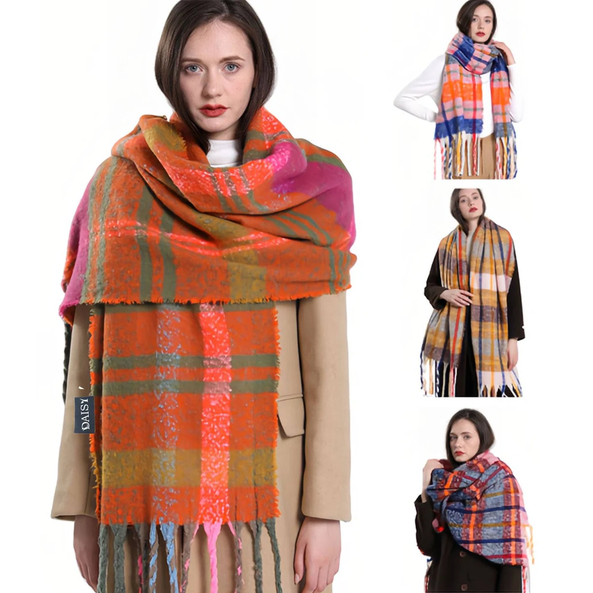 Bright Color Chunky Scarf 1