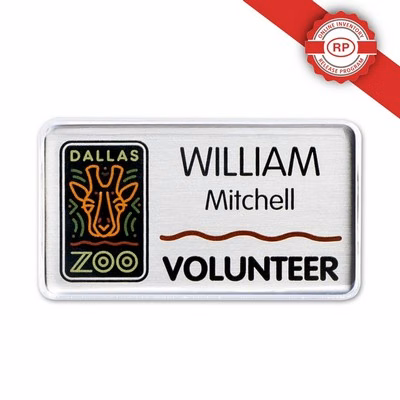 Snap-It Lens Badge Personalized Aluminum (1.5"X2.75")