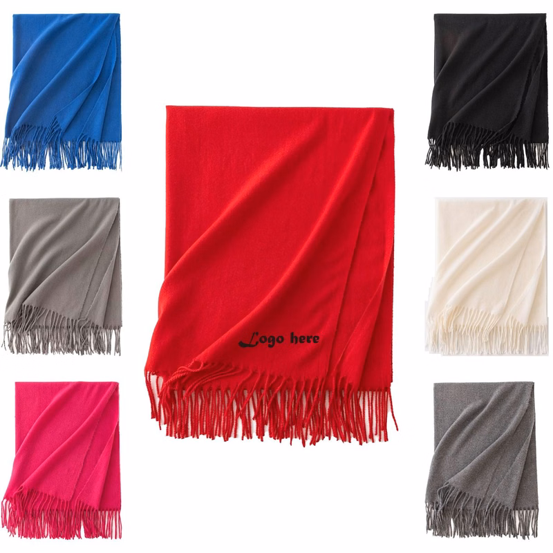 Faux Cashmere Tassel Scarf