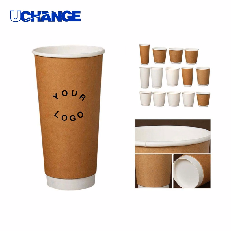 Leak Proof 12 oz Paper Cups Drinkware with Rolled Rim
