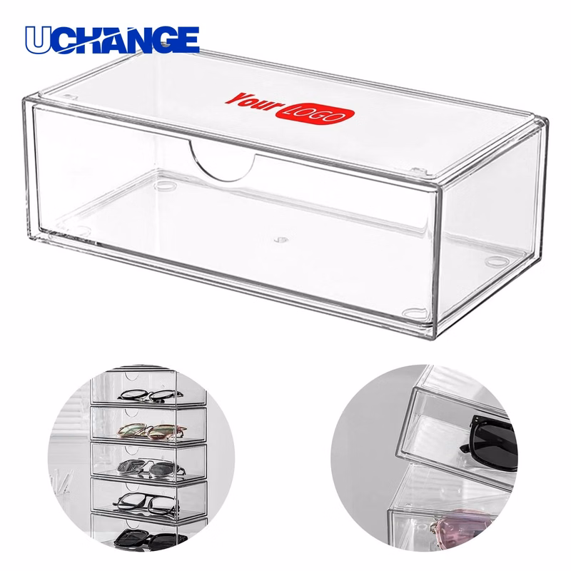 Eyewear Stackable Desktop Glasses Display Box Organizer