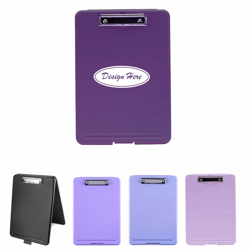 Solid Color Plastic Clipboard with Hook and File Holder Clamp