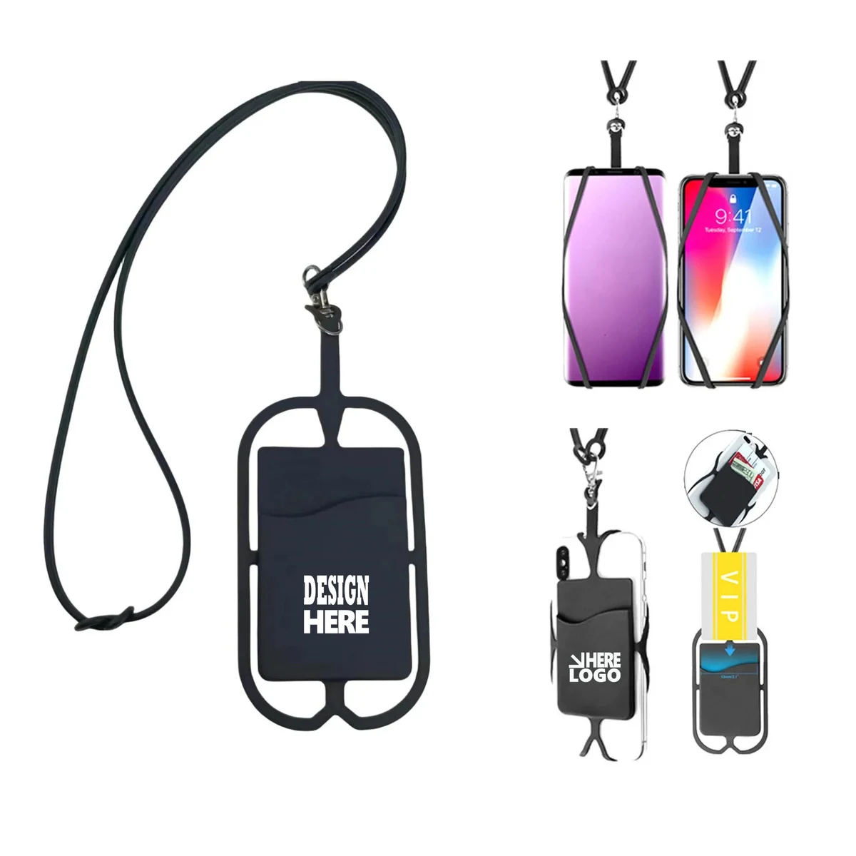 Stretchy Mobile Device Pocket With Lanyard 1