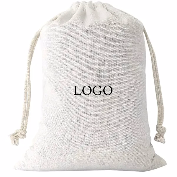 Cotton Muslin Drawstring Bag for Work, School and Travel