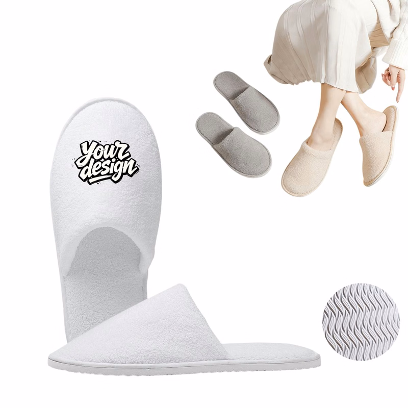 Coral Fleece Slippers With Non-Skid Sole