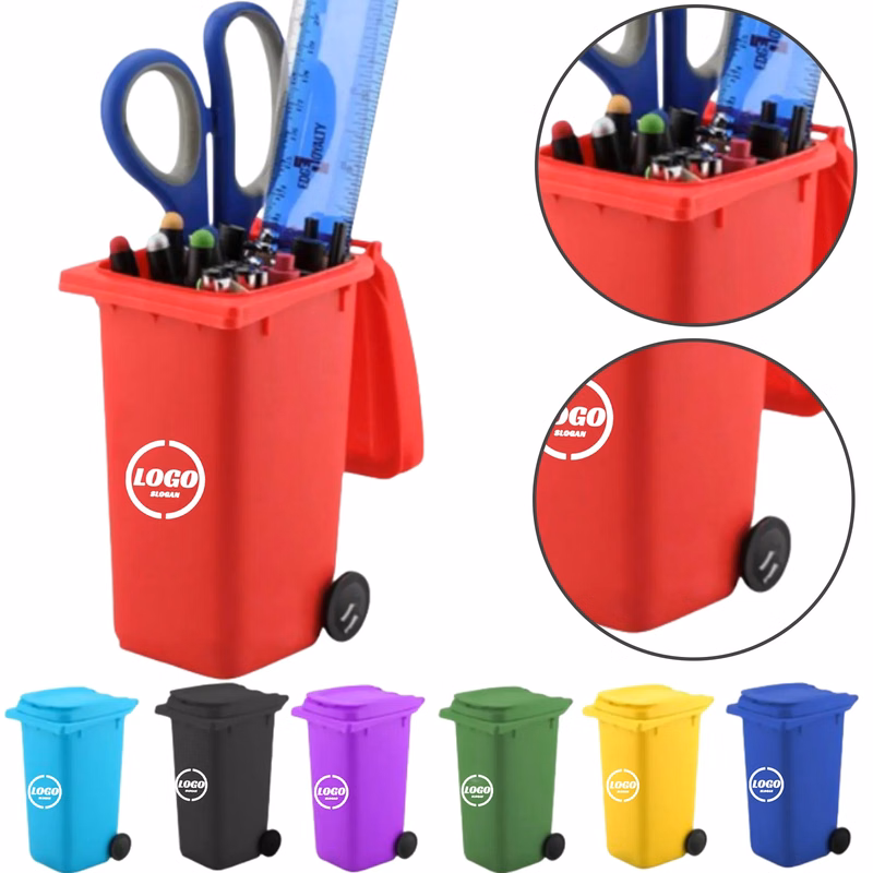 Mini Desk Garbage Bin & Pen Holder