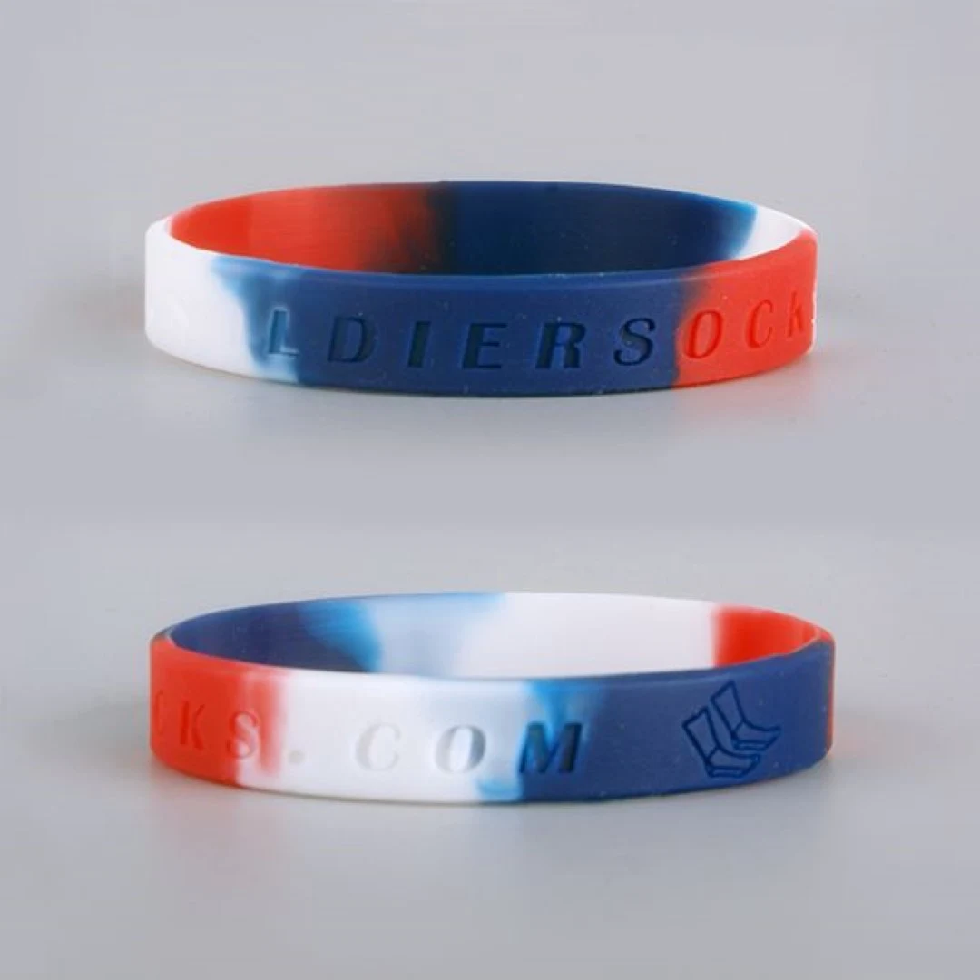 Custom Design Debossed Silicone Bracelet 1